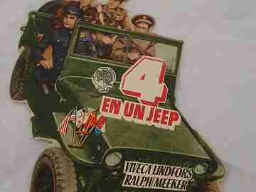 4 en un Jeep. Ralph Meeker. Color. 1951. Troquelado. España