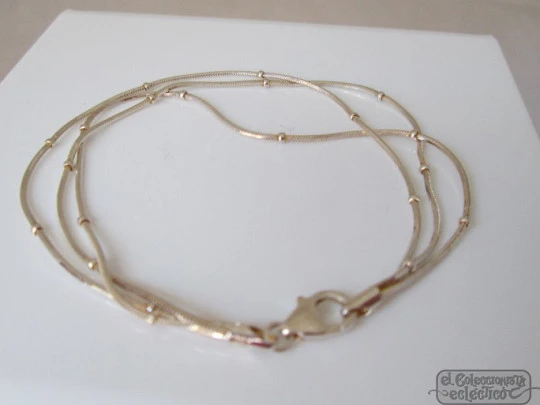 925 sterling silver bracelet. Cord chains and rings 1980's