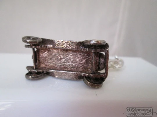 925 sterling silver keychain. Ford T car. 1970's. Spain