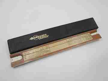 A. W. Faber Castell 1/87 mechanical slide rule. Pearwood & celluloid. Germany. 1930