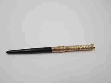 A. W. Faber mechanical dip pen. Gold plated metal & ebony. New York. 1890