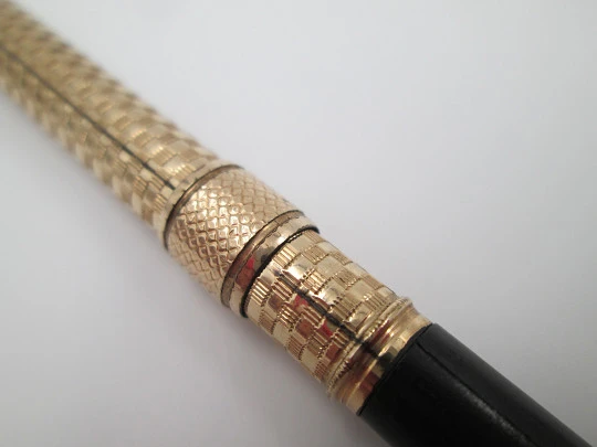 A. W. Faber mechanical dip pen. Gold plated metal & ebony. New York. 1890