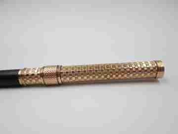 A. W. Faber mechanical dip pen. Gold plated metal & ebony. New York. 1890