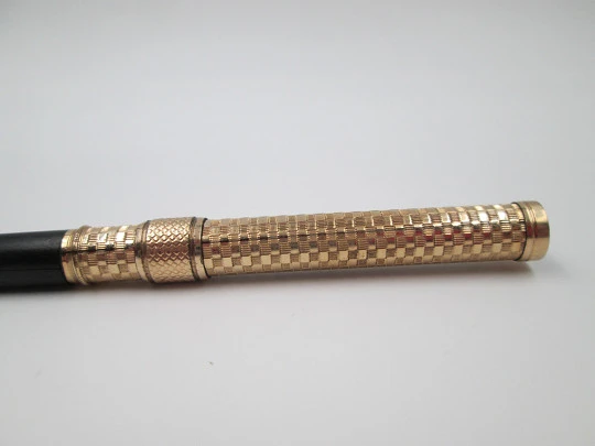A. W. Faber mechanical dip pen. Gold plated metal & ebony. New York. 1890
