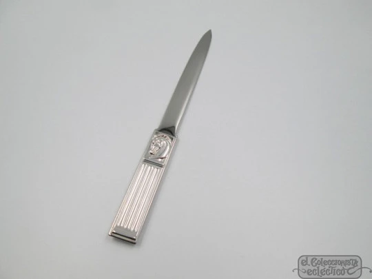 Abrecartas caballos. Plata de ley. Pedro Durán. Años 90. Estuche