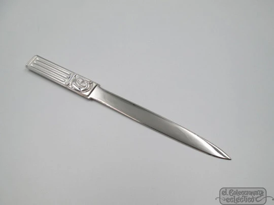 Abrecartas caballos. Plata de ley. Pedro Durán. Años 90. Estuche