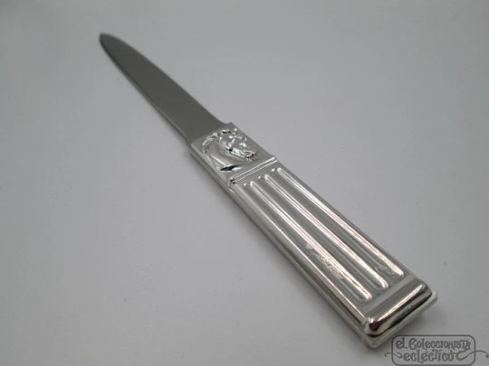 Abrecartas caballos. Plata de ley. Pedro Durán. Años 90. Estuche