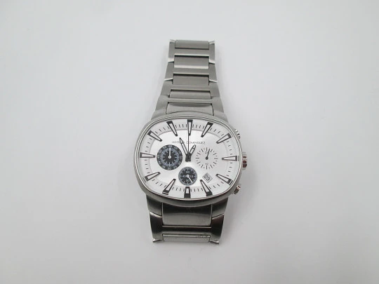 Adolfo Dominguez unisex chronograph. Stainless steel. Quartz. Bracelet. 2013