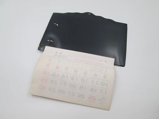 Advertising calendar with a thermometer and a representation of Vulcan's Forge. 1984