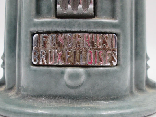Advertising money bank. Fonderies Bruxelloises. Cast iron and enamel