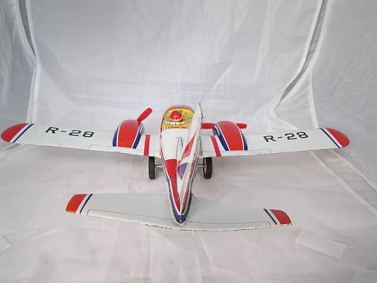 Aircraft. Tinplate. Friction. Rico. 1960's. R-28 Aztec Piper. Spain