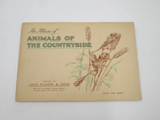 Álbum cromos animales de la campiña. John Player. 50 estampas color. 19 páginas. 1939