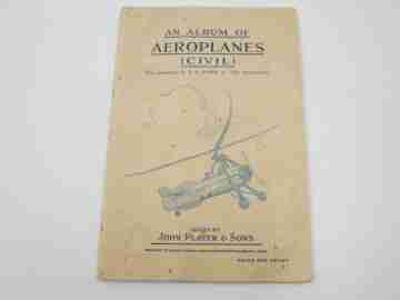 Álbum cromos aviones civiles. John Player & Sons. 50 estampas color. 18 páginas. 1940