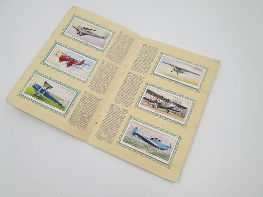 Álbum cromos aviones civiles. John Player & Sons. 50 estampas color. 18 páginas. 1940