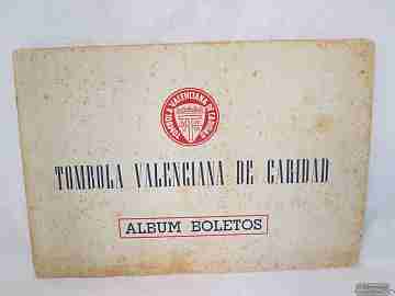 Álbum de boletos. Tómbola Caridad. Valencia. 1940. 240 vistas negro