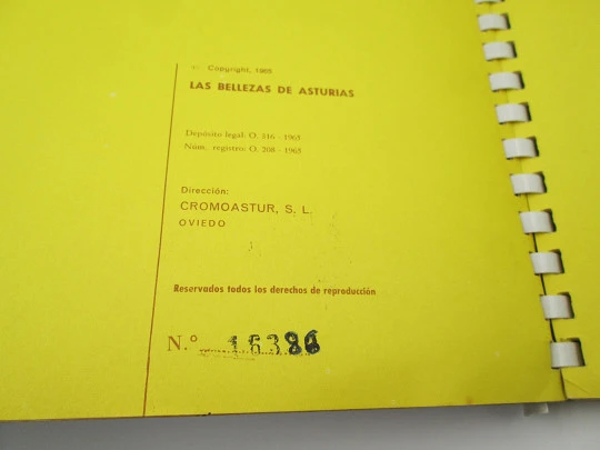 Álbum de cromos Las bellezas de Asturias. Heraclio Fournier. 455 cromos