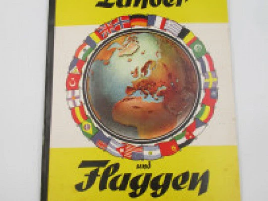 Álbum de cromos países y banderas. Birkel. 80 imágenes a color. Alemania. 1950
