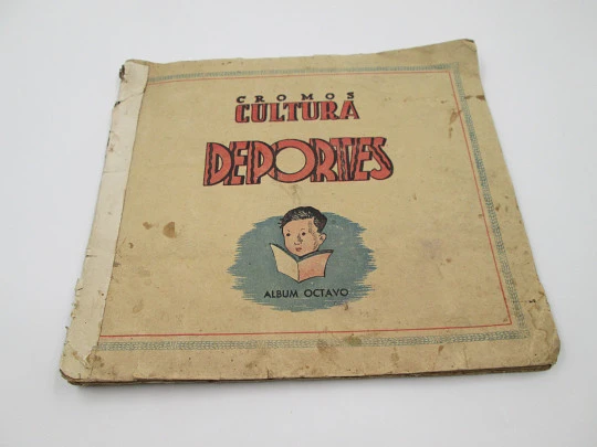 Album Eighth Cards Culture and Sports. Bruguera, 1940. Drop-down