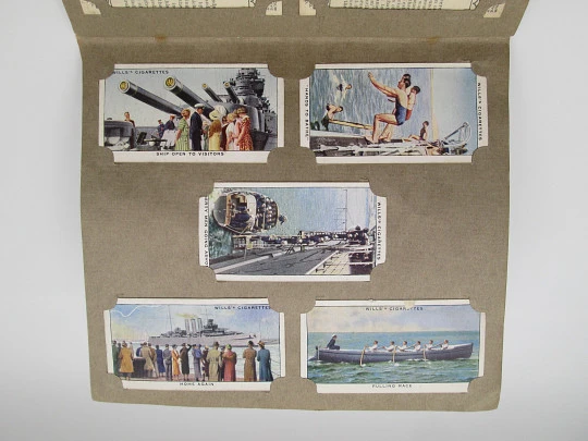 Álbum La vida en la Marina Real Británica. Cigarrillos Wills. 50 cromos color. 1940
