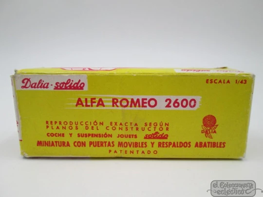 Alfa Romeo 2600. Dalia-solido. Caja. Coche a escala 1/43. Años 60