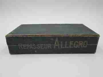 Allegro razor blade sharpening machine. 1950's. Silver-plated