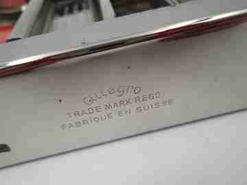 Allegro razor blade sharpening machine. 1950's. Silver-plated