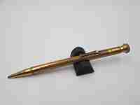 Alpco New York mechanical pencil. Gold plated. Geometric pattern. Twist system