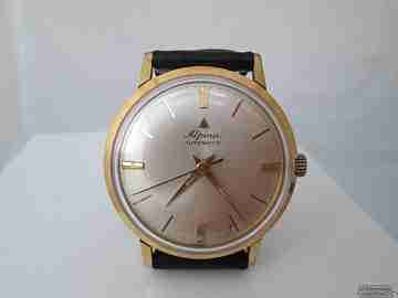 Alpina. Automatic. Gold plated and steel. 1970's. Sweep second