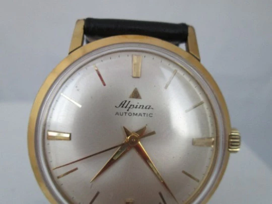 Alpina. Automatic. Gold plated and steel. 1970's. Sweep second