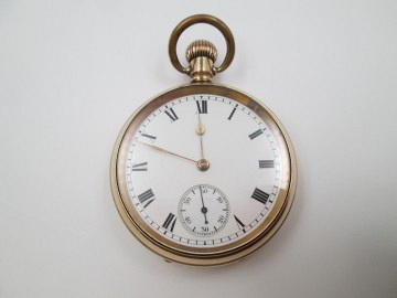 Chrysler Dial RUNS Jewellery Watches Pocket Watches Vintage Waltham Open Face Pocket Watch 16 size 9 Jewel 