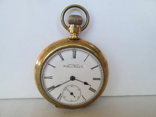 American Waltham. Gold plated. Stem-wind. Porcelain dial. 1920's. USA