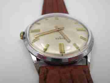 Ankra 65 manual wind men's wristwatch. Stainless steel & chromed metal. 1960's. Swiss