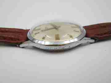 Ankra 65 manual wind men's wristwatch. Stainless steel & chromed metal. 1960's. Swiss