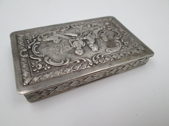 Antique box. 830 Sterling silver. Germany. End of the 19th century