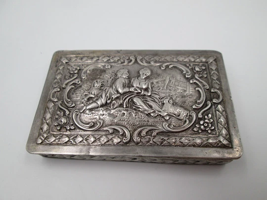 Antique box. 830 Sterling silver. Germany. End of the 19th century