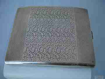 Antique cigarette case. Silver and vermeil. 925 thousandths