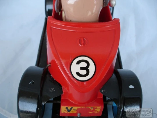 Antique toy race car. Tomasín. Brand Rico. Spain (Ibi). 1970s