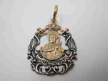 Apostle Saint James openwork medal. 925 sterling silver & vermeil. 1970's