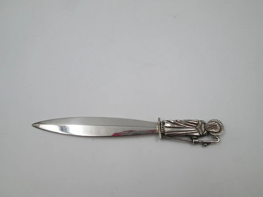 Apostle Saint James pilgrim letter opener. 925 sterling silver. Spain. 1990's