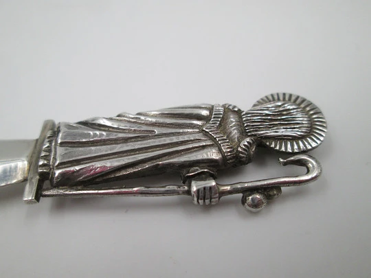 Apostle Saint James pilgrim letter opener. 925 sterling silver. Spain. 1990's