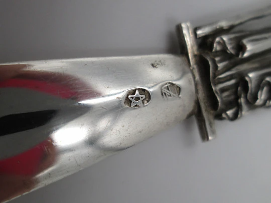 Apostle Saint James pilgrim letter opener. 925 sterling silver. Spain. 1990's