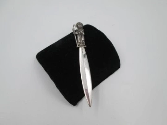 Apostle Saint James pilgrim letter opener. 925 sterling silver. Spain. 1990's