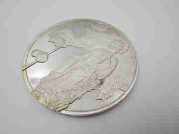 Apostle Saint James sterling silver medal. Compostela Holy Year. 1993. Spain