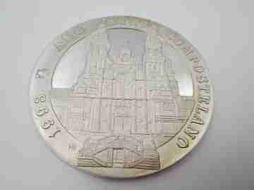 Apostle Saint James sterling silver medal. Compostela Holy Year. 1993. Spain