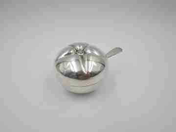 Apples pair of salt & sugar shakers. 925 sterling silver. Malde Jewelry. 1980's