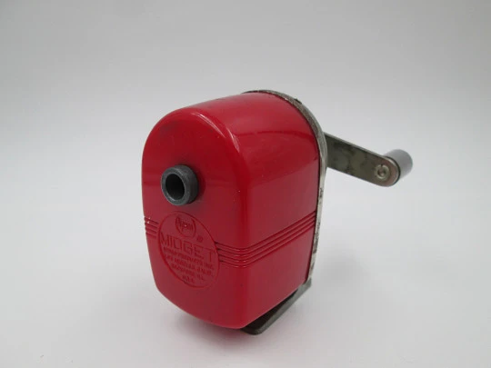 Apsco Midget school pencil sharpener. 1950s. Metal and plastic