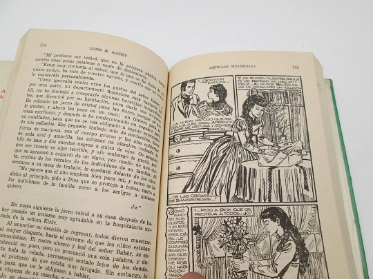 Aquellas mujercitas. Louise May Alcott. Libro ilustrado. Colección Historias. Bruguera, 1958