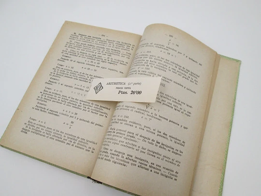 Arithmetic Lessons. Student's book. Dalmáu Carles publisher. Hardcover. 1962. Spain
