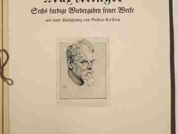 Art book / portfolio. Max Klinger. Seemann. 1920. Colour illustrations