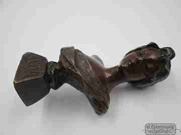 Art Nouveau bronze. Woman's bust Alda. 1900. Emmanuel Villanis. France